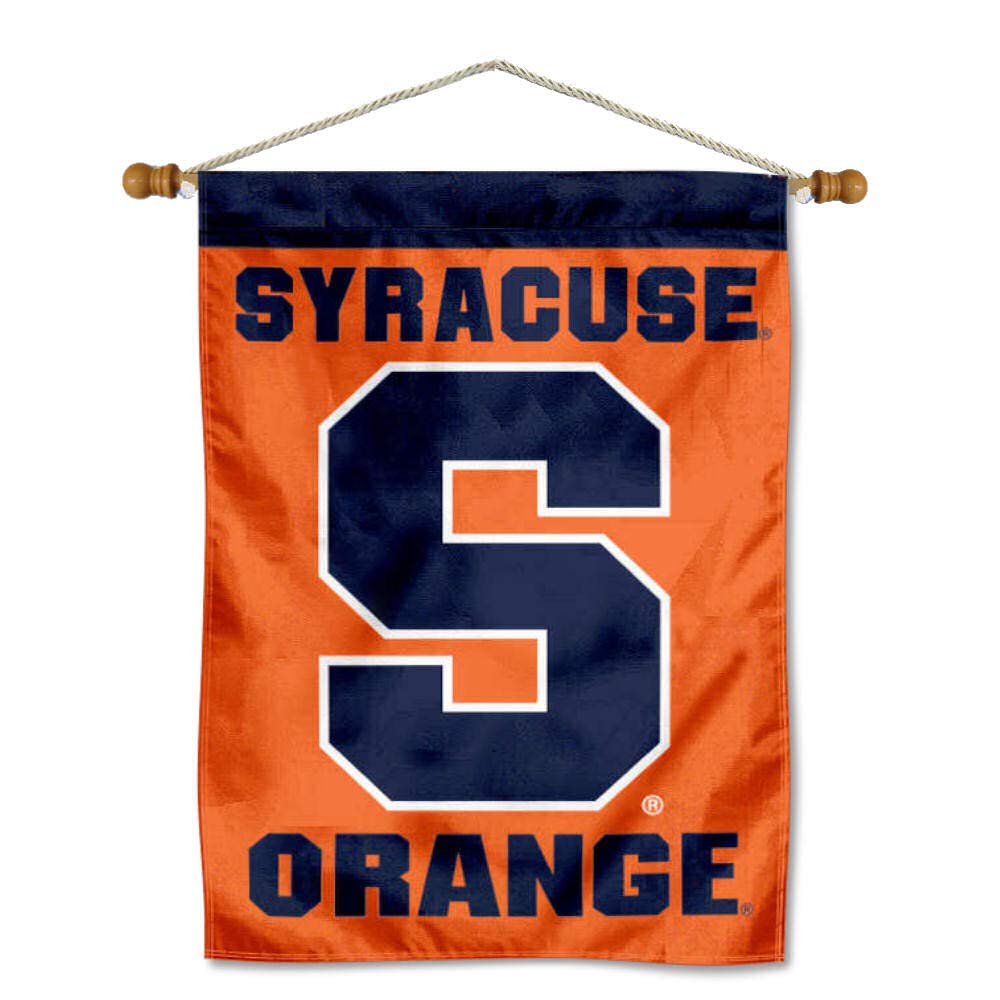 College Flags & Banners Co. SU Orange House Flag and Wood Banner Pole Set - Sports Collectibles, Sports Memorabilia, Sports Fan Shop, Sports Gifts