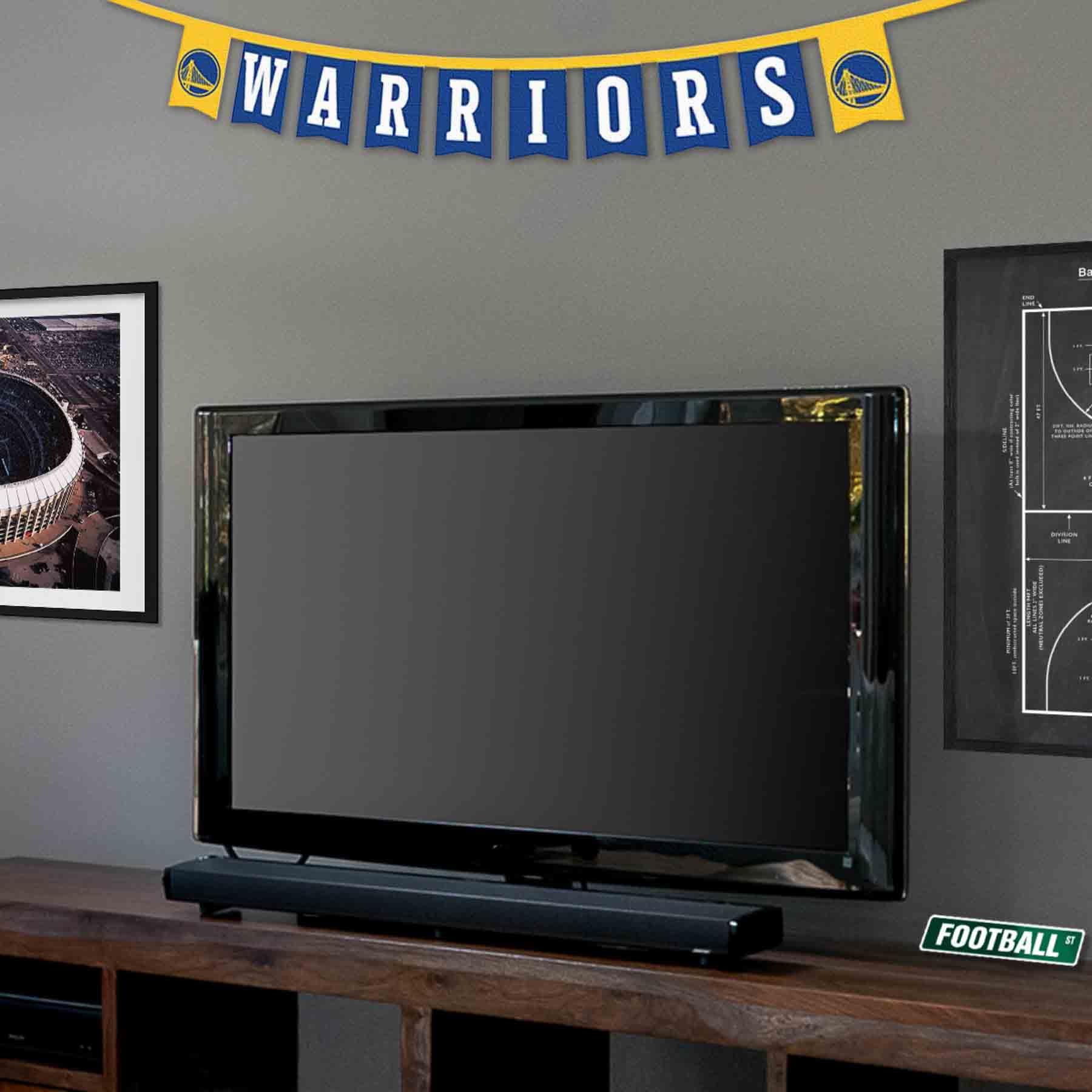 WinCraft Golden State Warriors Banner String Pennant Flags - Sports Collectibles, Sports Memorabilia, Sports Fan Shop, Sports Gifts