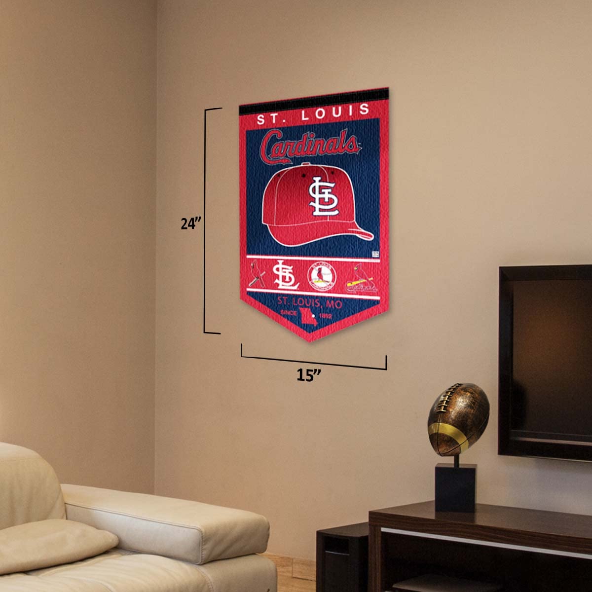 WinCraft St. Louis Cardinals Heritage History Banner Pennant - Sports Collectibles, Sports Memorabilia, Sports Fan Shop, Sports Gifts