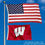 College Flags & Banners Co. Wisconsin Badgers Small 2x3 Foot Flag - Sports Collectibles, Sports Memorabilia, Sports Fan Shop, Sports Gifts