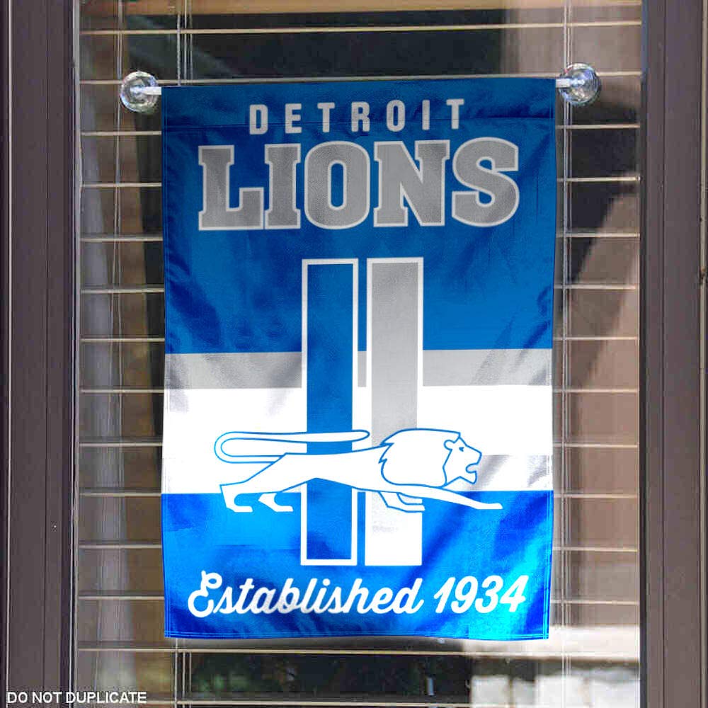 WinCraft Lions Throwback Retro Vintage Garden Flag Double Sided Banner - Sports Collectibles, Sports Memorabilia, Sports Fan Shop, Sports Gifts