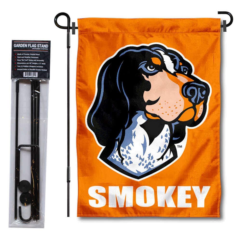 College Flags & Banners Co. Tennessee Volunteers Smokey Garden and USA Flag Stand Pole Holder Set - Sports Collectibles, Sports Memorabilia, Sports Fan Shop, Sports Gifts
