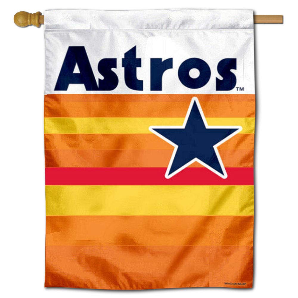 WinCraft Houston Astros Throwback Vintage Retro Double Sided House Flag - Sports Collectibles, Sports Memorabilia, Sports Fan Shop, Sports Gifts