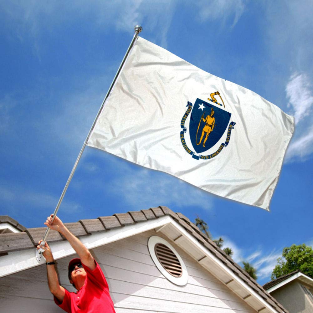 Sports Flags Pennants Company State of Massachusetts Flag 3x5 Foot Banner - Sports Collectibles, Sports Memorabilia, Sports Fan Shop, Sports Gifts
