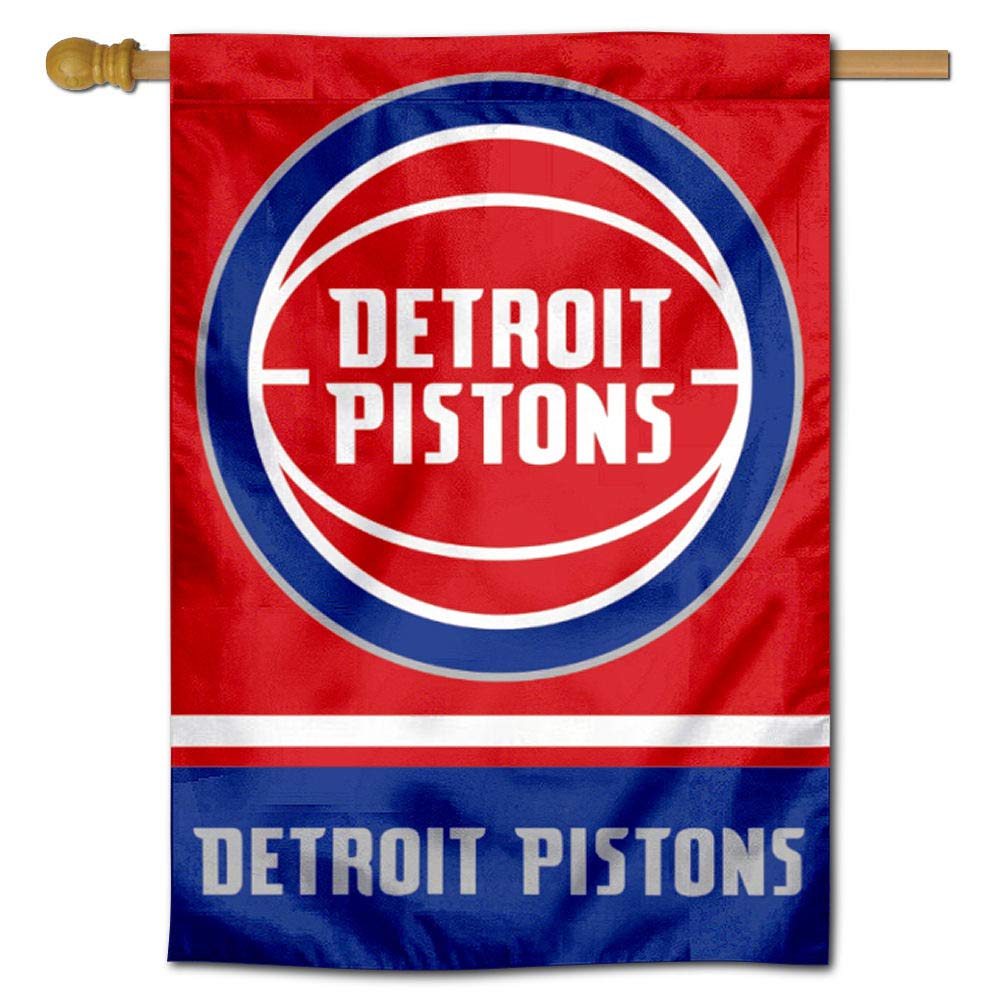 WinCraft Detroit Pistons Double Sided House Banner Flag - Sports Collectibles, Sports Memorabilia, Sports Fan Shop, Sports Gifts