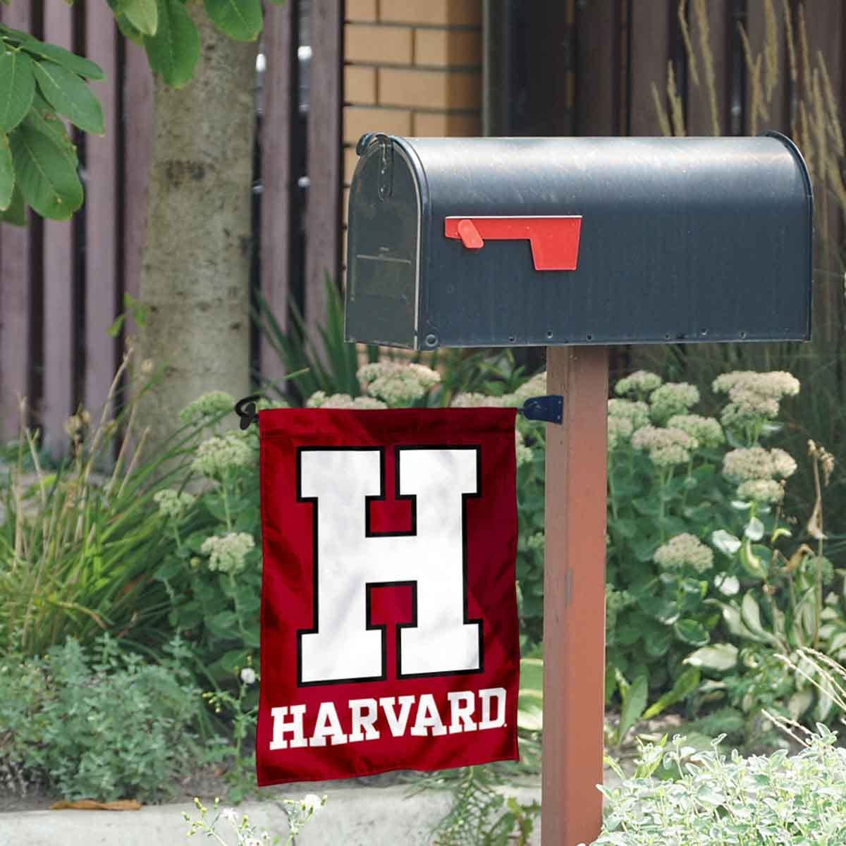 Harvard Crimson Garden Flag and Mailbox Post Pole Mount Holder Set - Sports Collectibles, Sports Memorabilia, Sports Fan Shop, Sports Gifts
