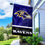 WinCraft Ravens Banner House Flag and 5 Foot Flagpole Set - Sports Collectibles, Sports Memorabilia, Sports Fan Shop, Sports Gifts