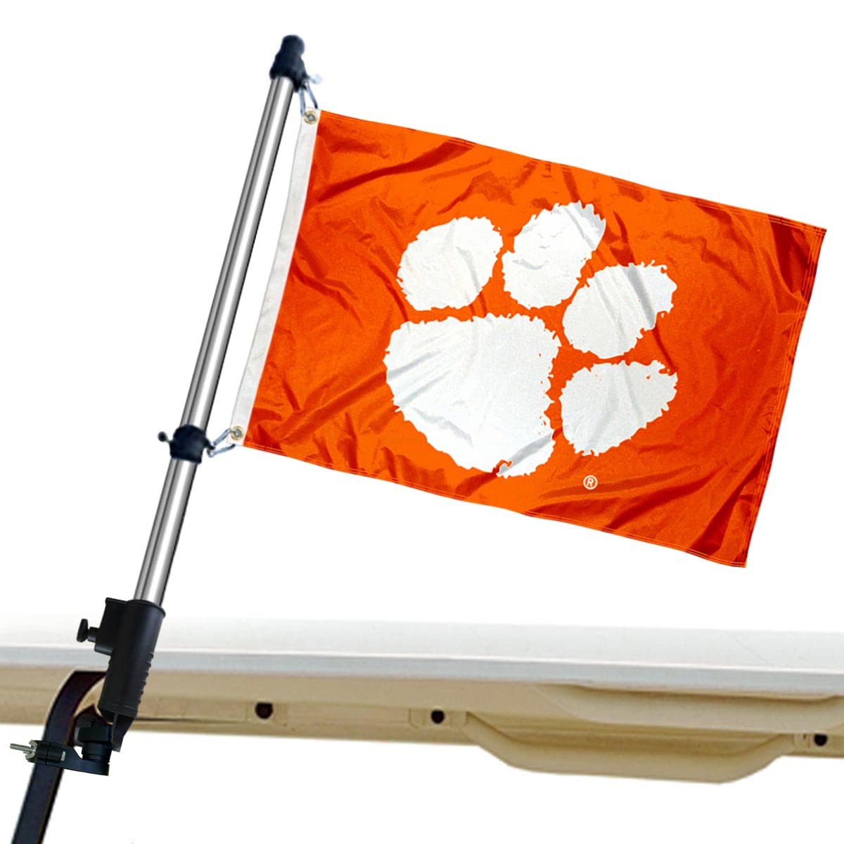 Clemson Tigers Golf Cart Flag Pole and Holder Mounting Bracket - Sports Collectibles, Sports Memorabilia, Sports Fan Shop, Sports Gifts