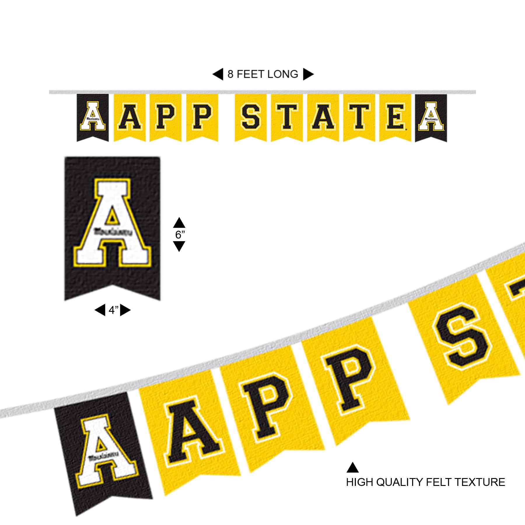 Appalachian State Mountaineers Banner String Pennant Flags - Sports Collectibles, Sports Memorabilia, Sports Fan Shop, Sports Gifts