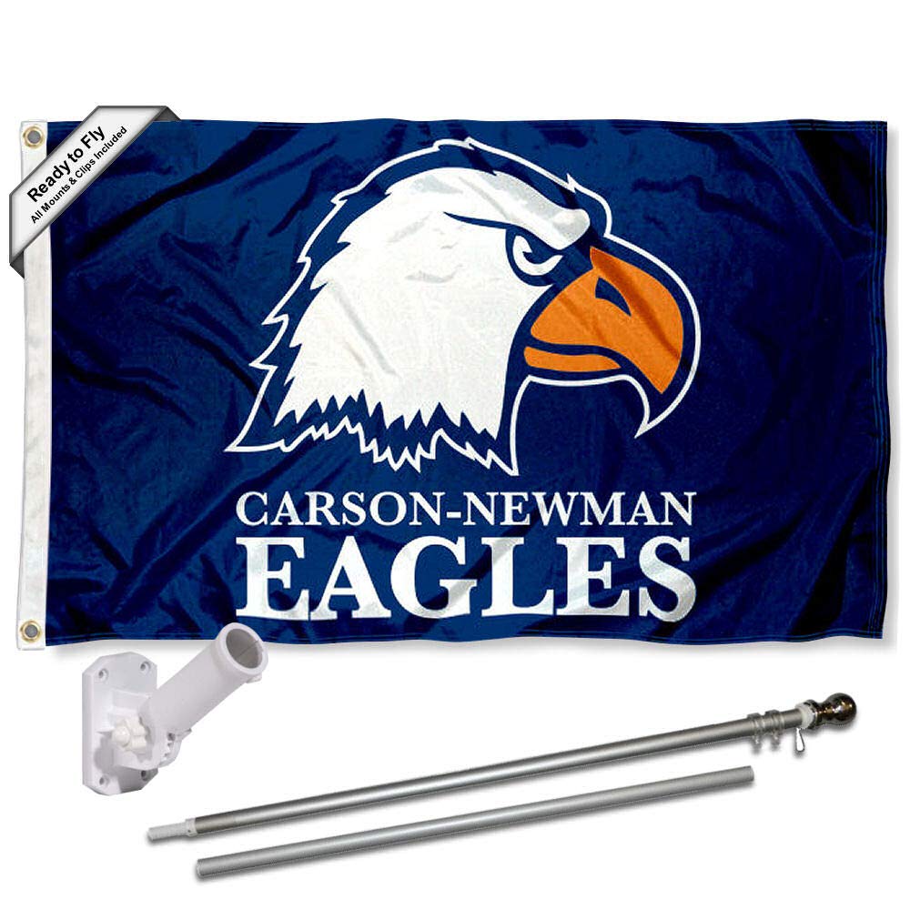 College Flags & Banners Co. Carson Newman Eagles Flag and Pole Bracket Mount Bundle - Sports Collectibles, Sports Memorabilia, Sports Fan Shop, Sports Gifts