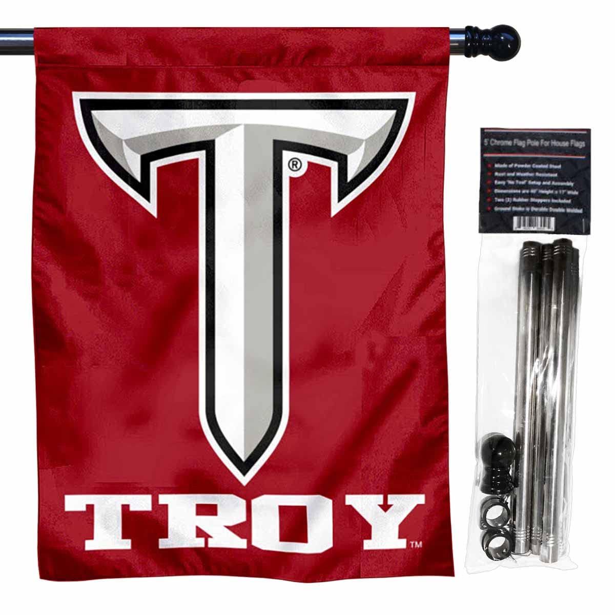 College Flags & Banners Co. - Iowa State Cyclones Double Sided Banner with Flag Pole Set - Sports Collectibles, Sports Memorabilia, Sports Fan Shop, Sports Gifts