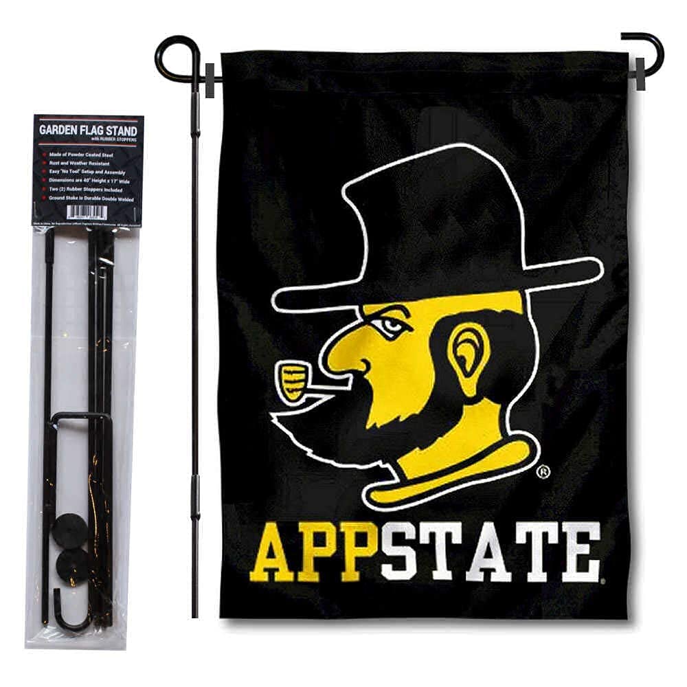 College Flags & Banners Co. Appalachian State Yosef Garden Flag and Pole Holder Set - Sports Collectibles, Sports Memorabilia, Sports Fan Shop, Sports Gifts