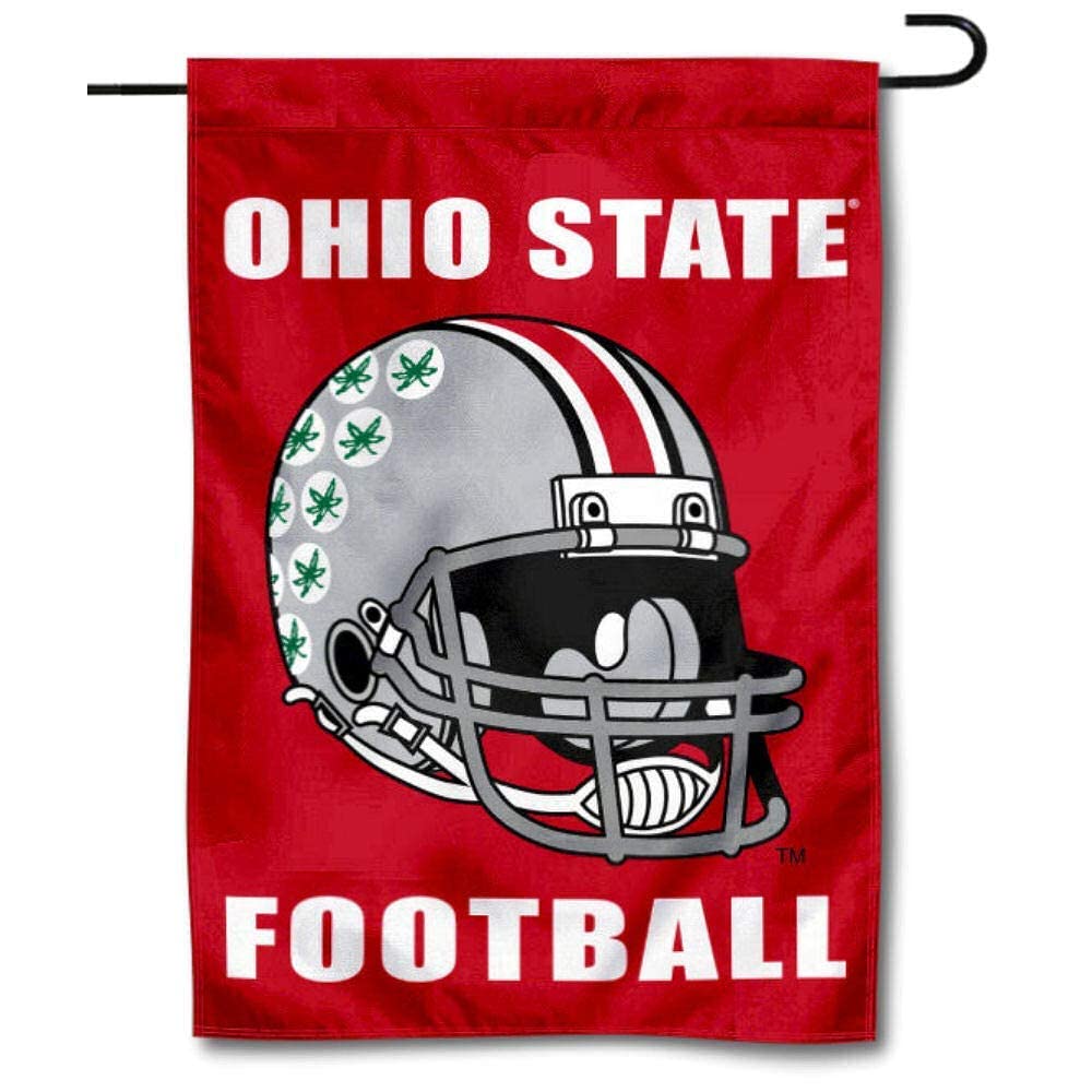 College Flags & Banners Co. Ohio State University Helmet Yard Flag and USA Flag Stand Pole Holder Set - Sports Collectibles, Sports Memorabilia, Sports Fan Shop, Sports Gifts