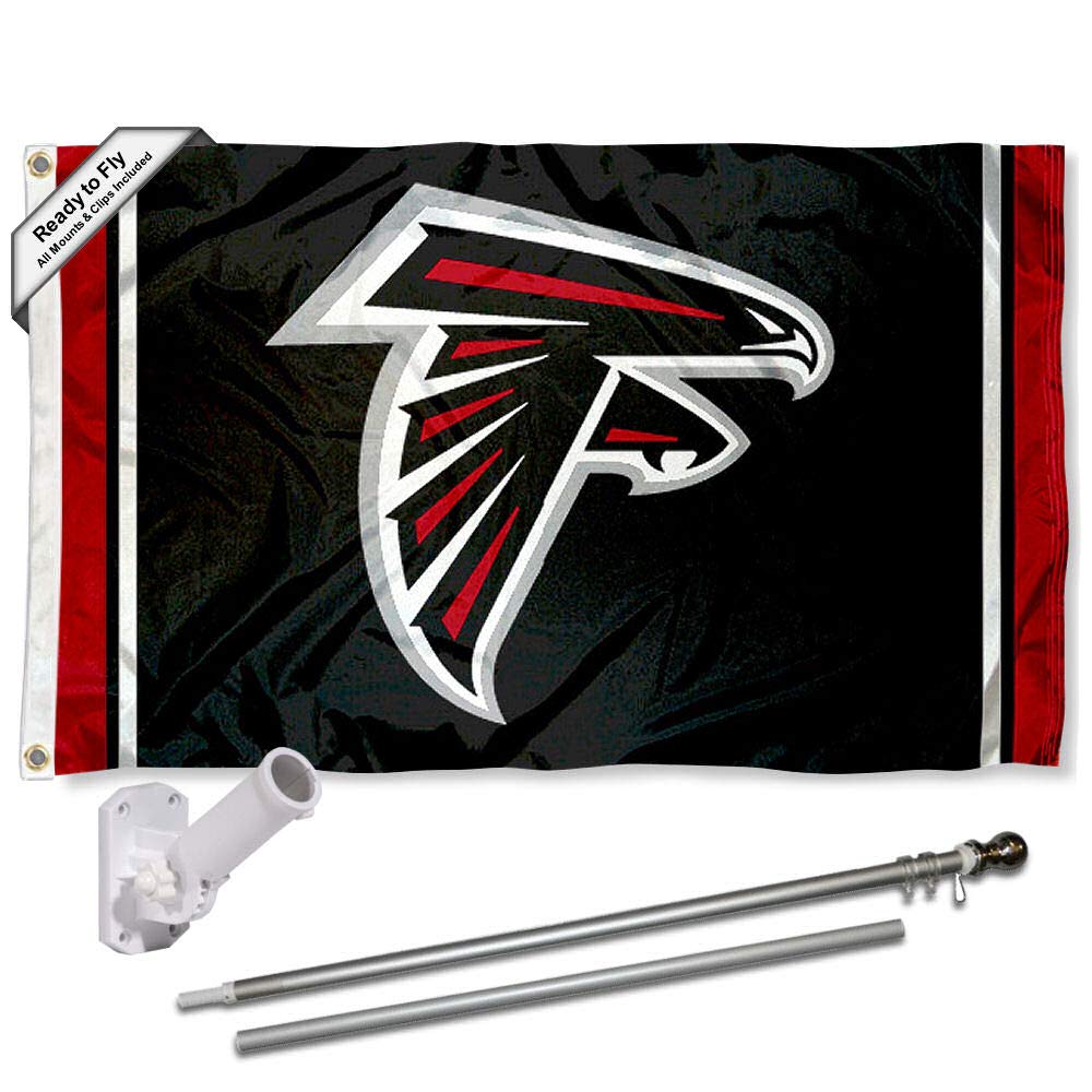 WinCraft Atlanta Falcons Flag Pole and Bracket Kit - Sports Collectibles, Sports Memorabilia, Sports Fan Shop, Sports Gifts