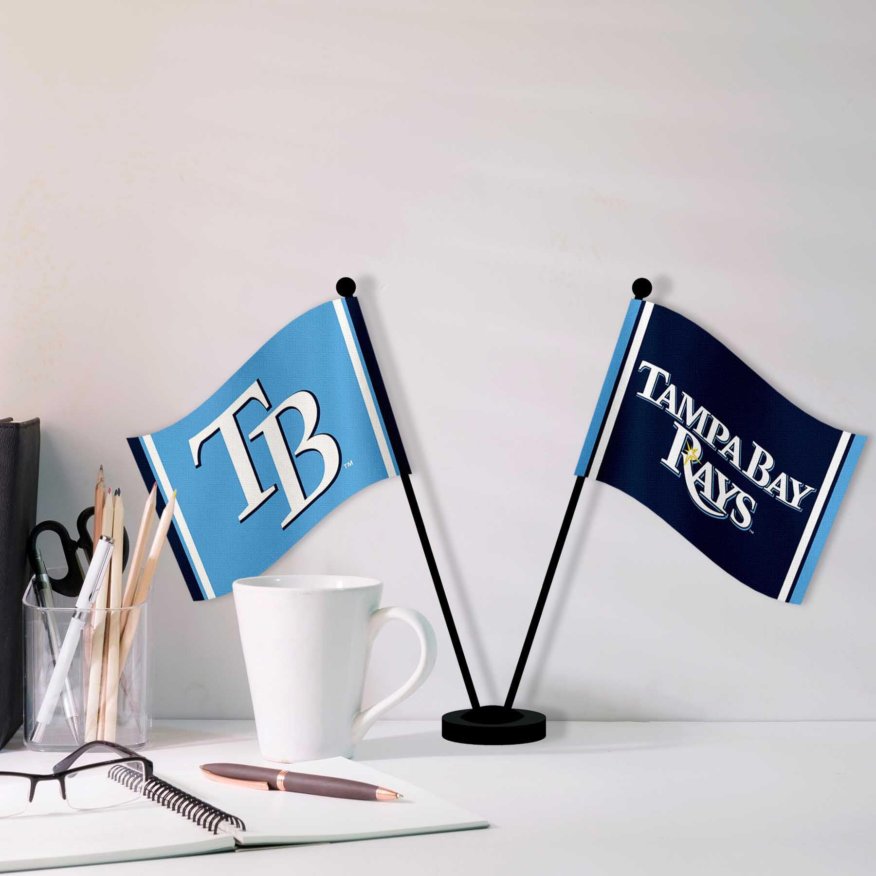 WinCraft Tampa Bay Rays Desk and Table Top Flags - Sports Collectibles, Sports Memorabilia, Sports Fan Shop, Sports Gifts