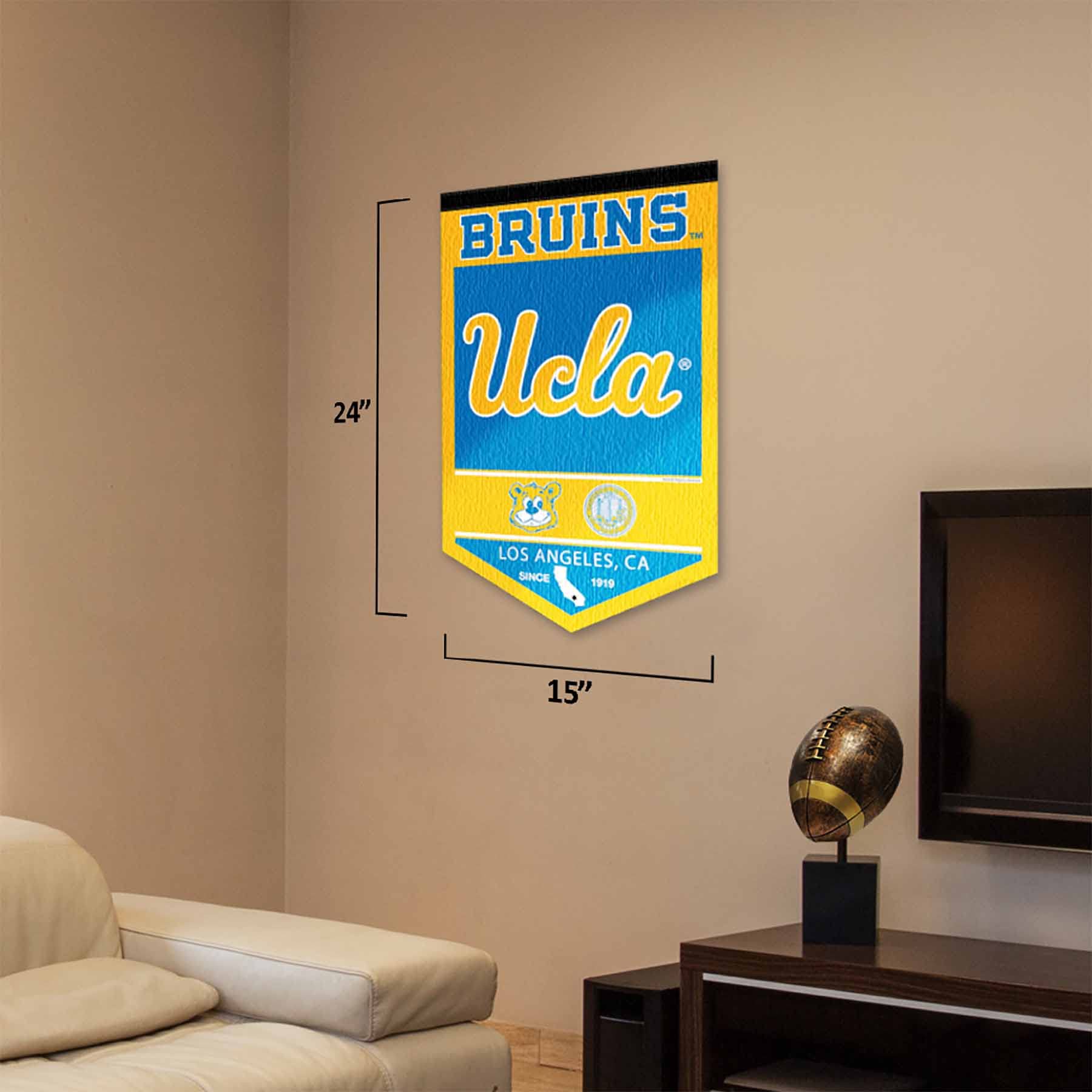 College Flags & Banners Co. Bruins Heritage History Banner Pennant - Sports Collectibles, Sports Memorabilia, Sports Fan Shop, Sports Gifts