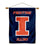 College Flags & Banners Co. University of Illinois Banner Flag and Wood Banner Pole Set - Sports Collectibles, Sports Memorabilia, Sports Fan Shop, Sports Gifts