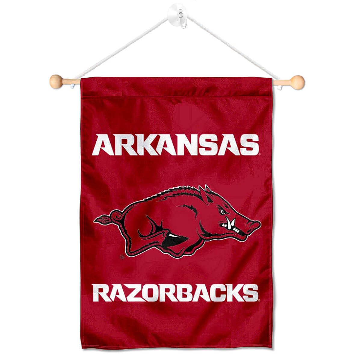 College Flags & Banners Co. Arkansas Razorbacks Banner for Windows Doors and Walls - Sports Collectibles, Sports Memorabilia, Sports Fan Shop, Sports Gifts