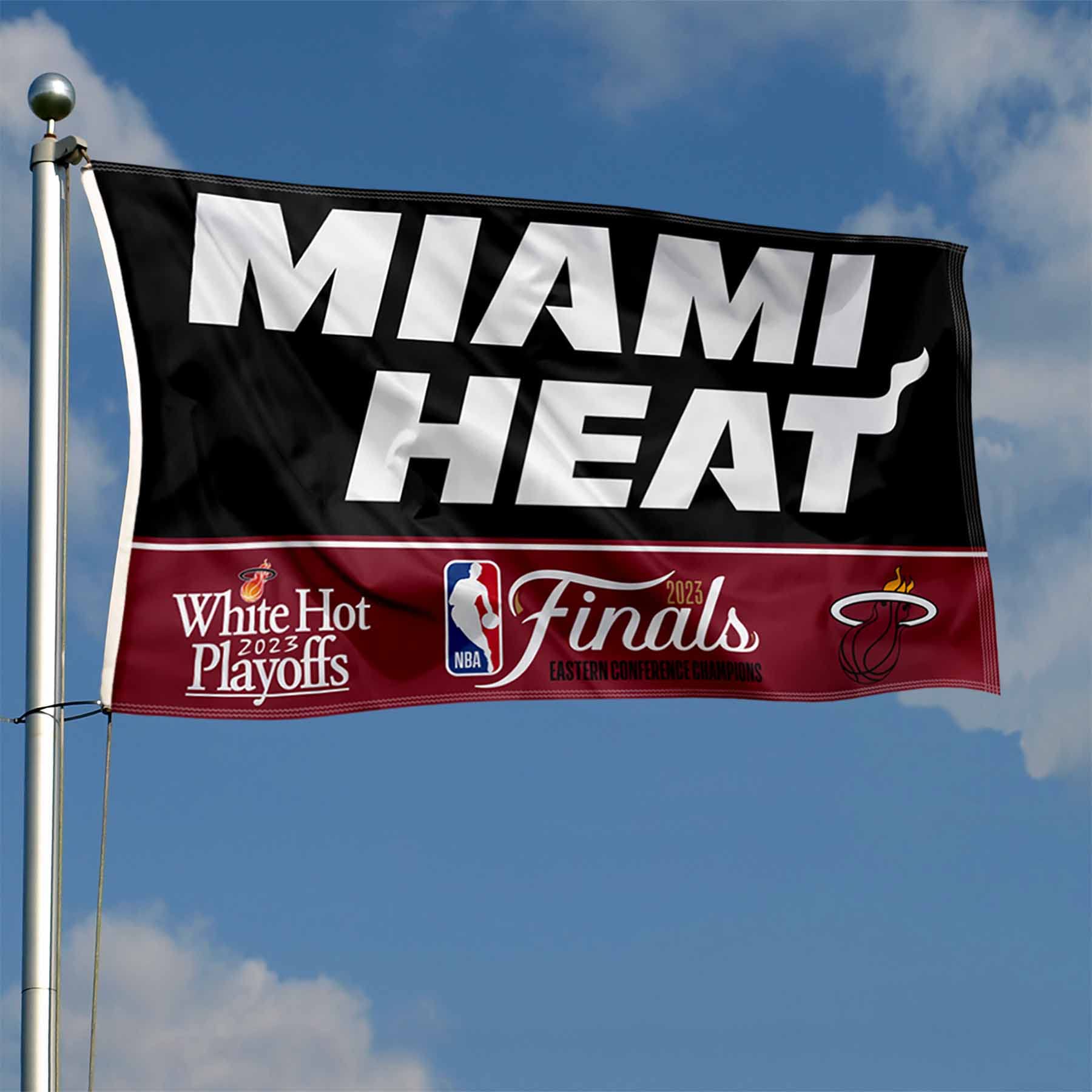 WinCraft Miami Heat 2023 Finals Bound Banner Flag - Sports Collectibles, Sports Memorabilia, Sports Fan Shop, Sports Gifts