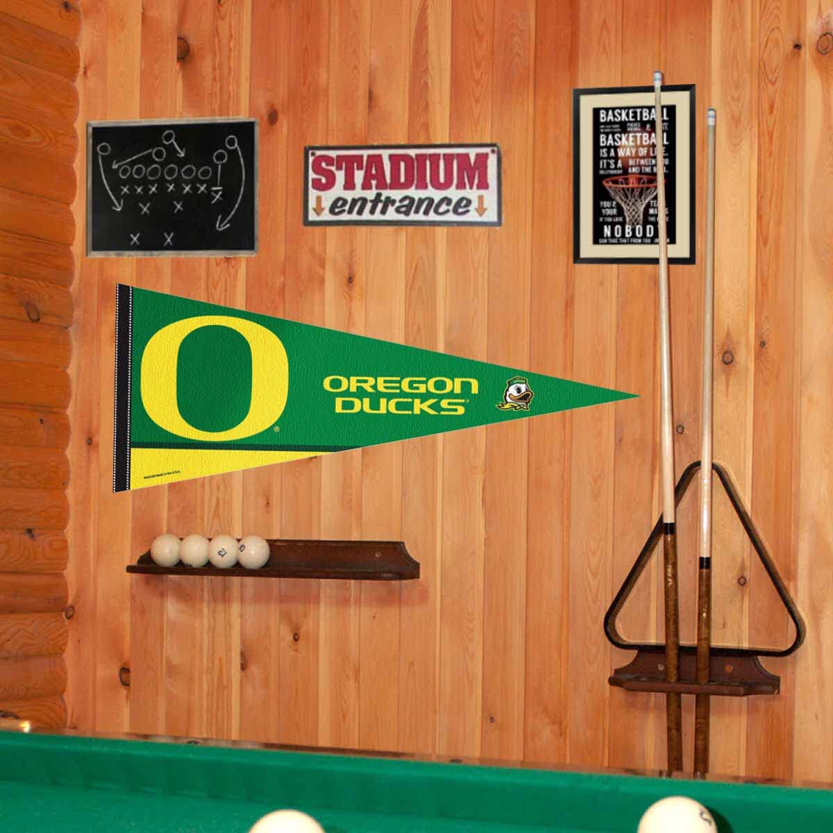 College Flags & Banners Co. Oregon Pennant Full Size Felt - Sports Collectibles, Sports Memorabilia, Sports Fan Shop, Sports Gifts
