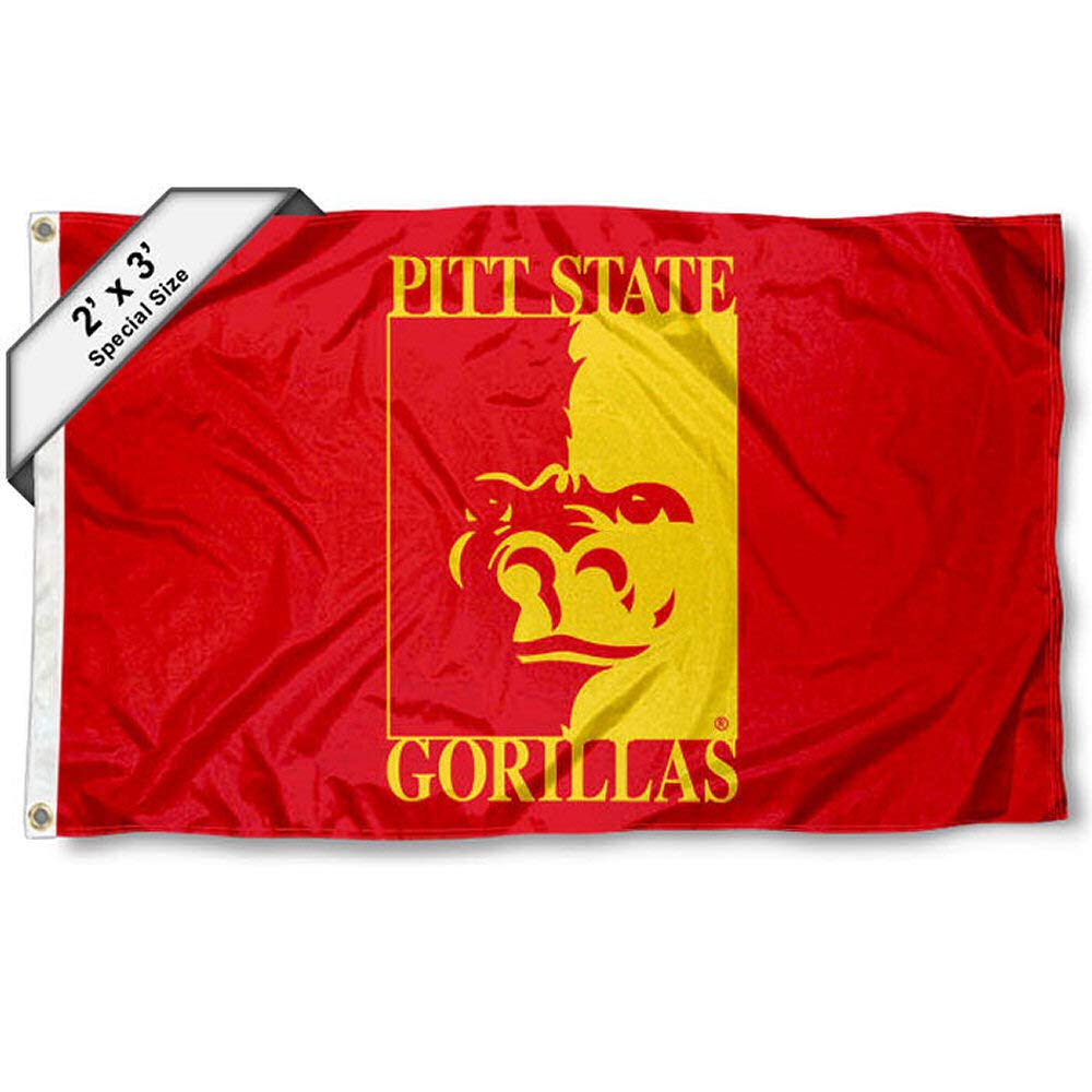 College Flags & Banners Co. Pittsburg State Gorillas 2x3 Foot Flag - Sports Collectibles, Sports Memorabilia, Sports Fan Shop, Sports Gifts