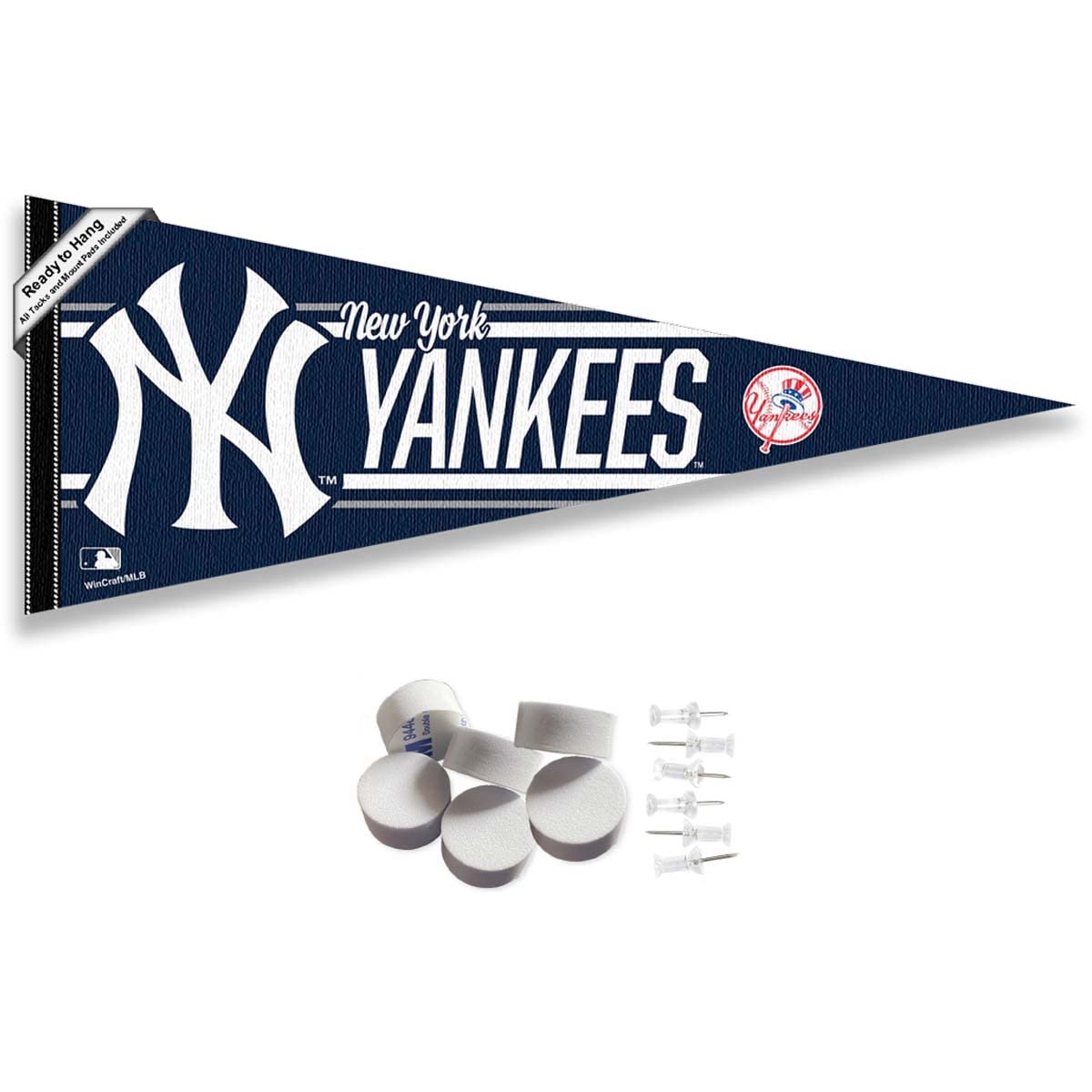 NY Yankees Pennant Banner and Wall Tack Pads - Sports Collectibles, Sports Memorabilia, Sports Fan Shop, Sports Gifts
