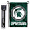 College Flags & Banners Co. Michigan State University Two Sided Shield Garden Banner and Flag Stand Pole Holder Set - Sports Collectibles, Sports Memorabilia, Sports Fan Shop, Sports Gifts