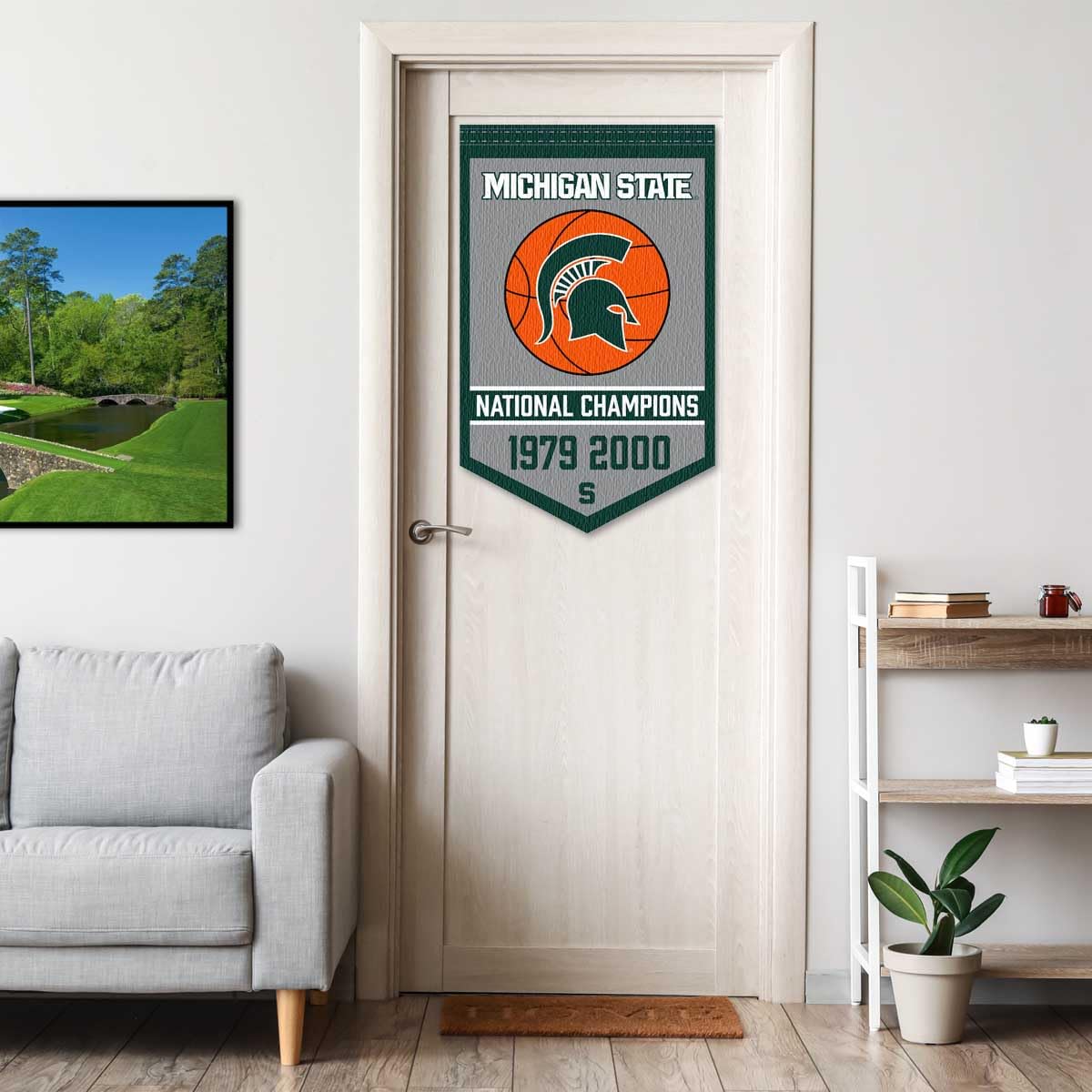 Michigan State Spartans Basketball National Champions Banner - Sports Collectibles, Sports Memorabilia, Sports Fan Shop, Sports Gifts