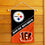 WinCraft House Divided Steelers and Bengals Double Sided Garden Flag - Sports Collectibles, Sports Memorabilia, Sports Fan Shop, Sports Gifts