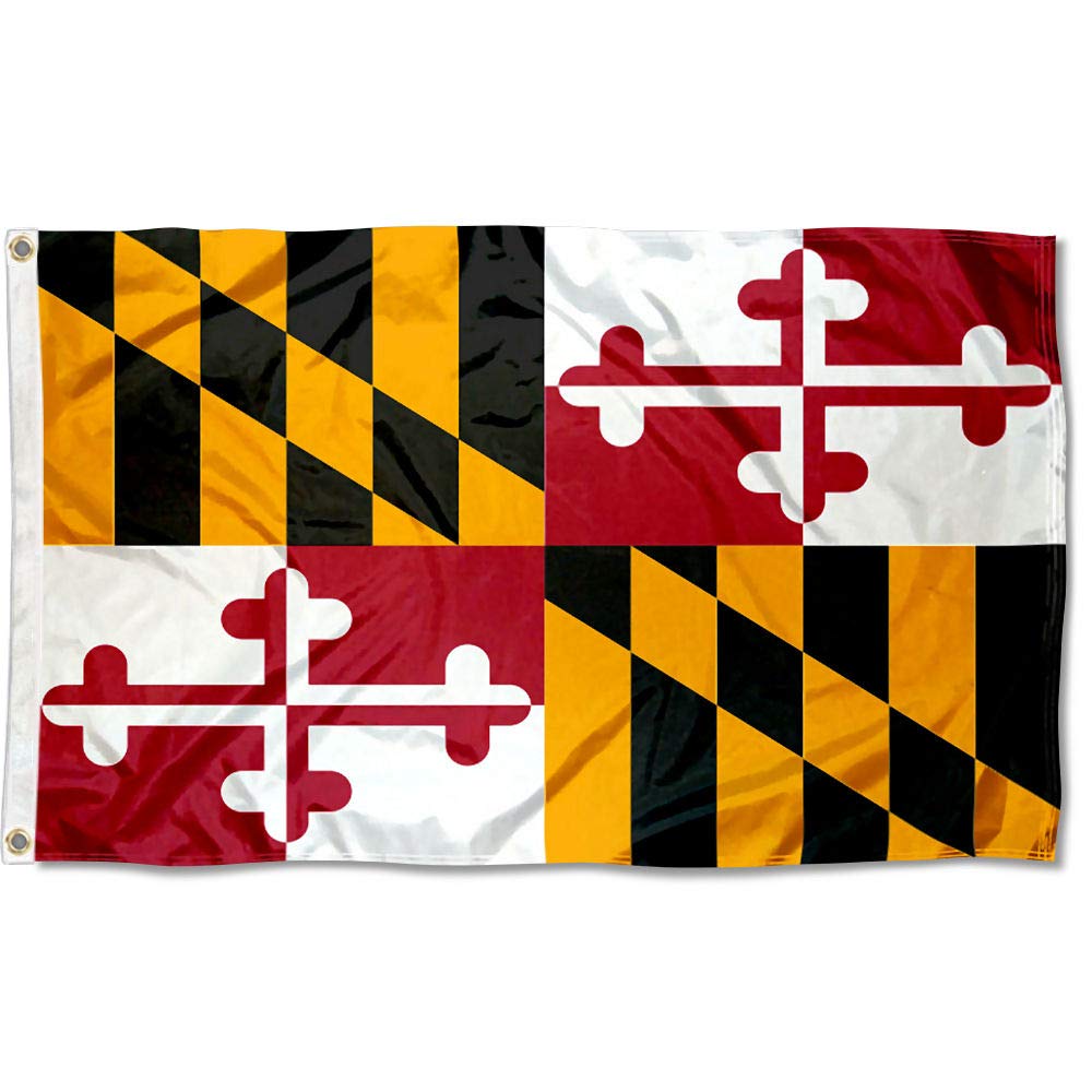 Sports Flags Pennants Company State of Maryland Flag 3x5 Foot Banner - Sports Collectibles, Sports Memorabilia, Sports Fan Shop, Sports Gifts