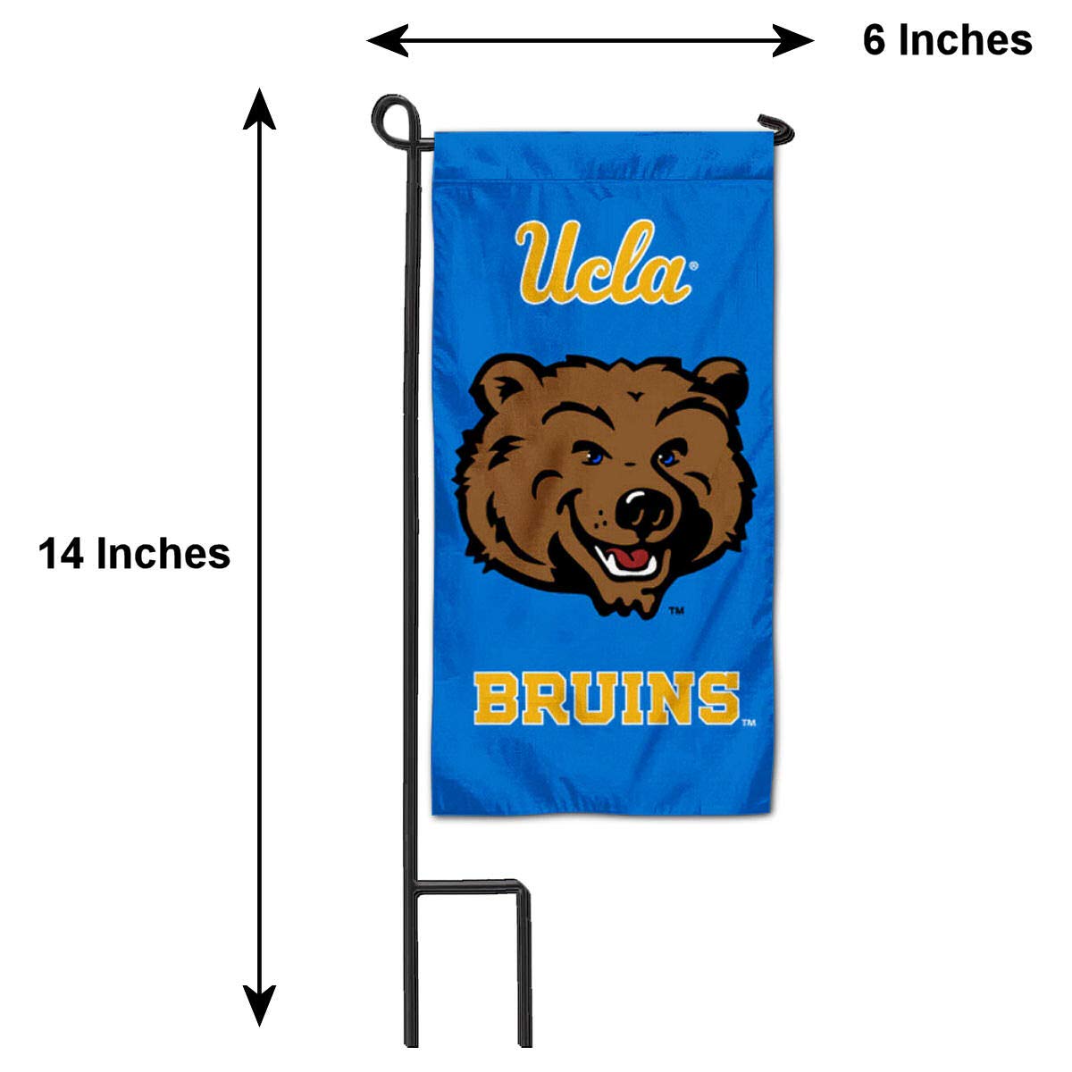 College Flags & Banners Co. Bruins Mini Garden and Flower Pot Flag Topper - Sports Collectibles, Sports Memorabilia, Sports Fan Shop, Sports Gifts