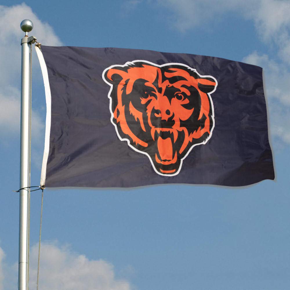 WinCraft Chicago Bears Embroidered Nylon Flag - Sports Collectibles, Sports Memorabilia, Sports Fan Shop, Sports Gifts