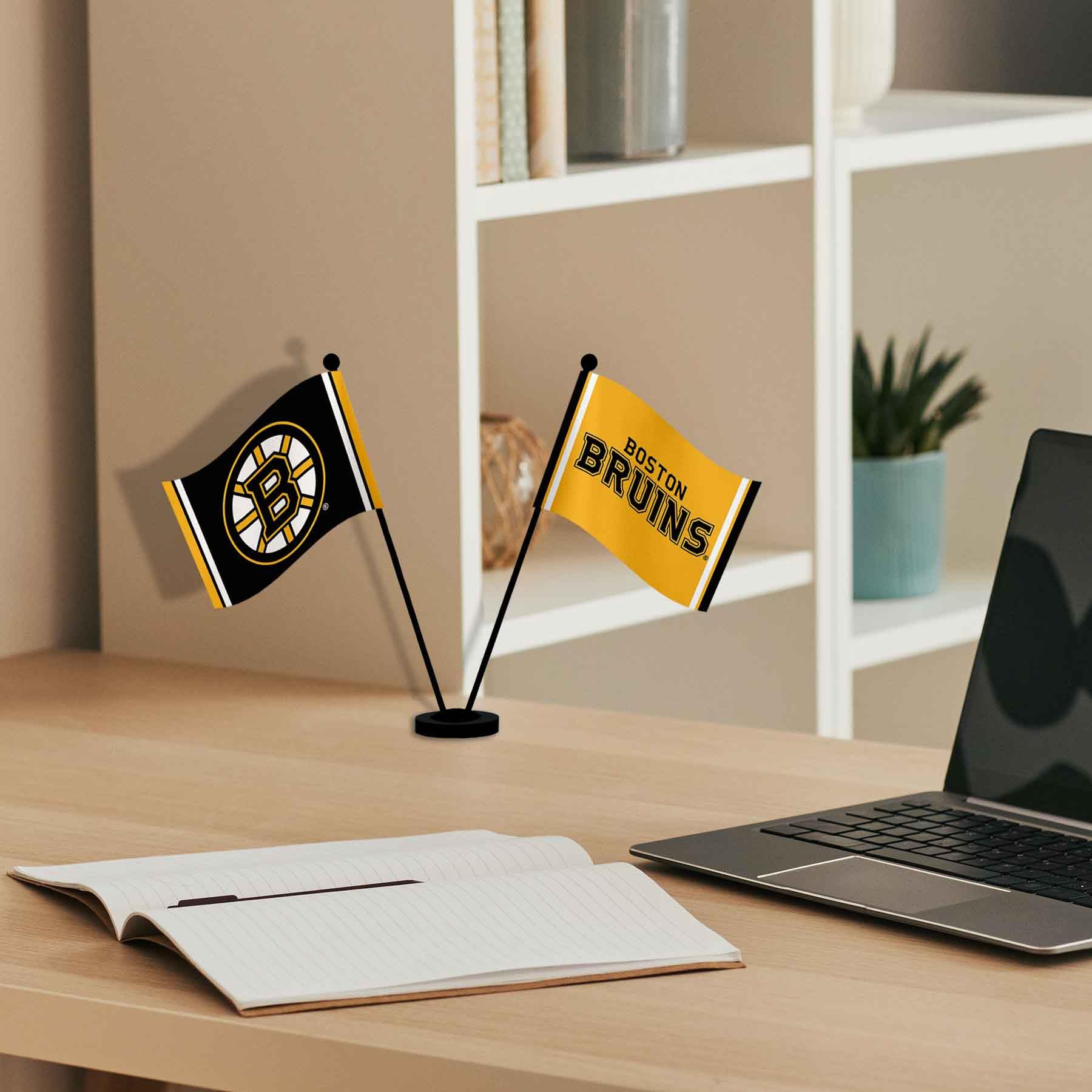 WinCraft Boston Bruins Desk and Table Top Flags - Sports Collectibles, Sports Memorabilia, Sports Fan Shop, Sports Gifts