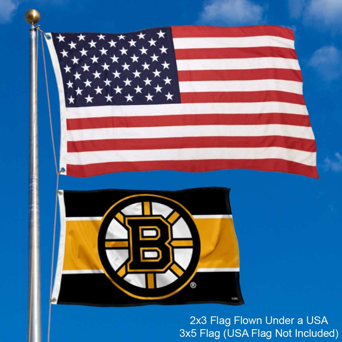 WinCraft Boston Bruins Small 2x3 Foot Banner Flag - Sports Collectibles, Sports Memorabilia, Sports Fan Shop, Sports Gifts
