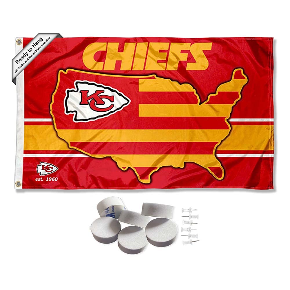 Kansas City Chiefs Nation Banner and Tapestry Wall Tack Pads - Sports Collectibles, Sports Memorabilia, Sports Fan Shop, Sports Gifts