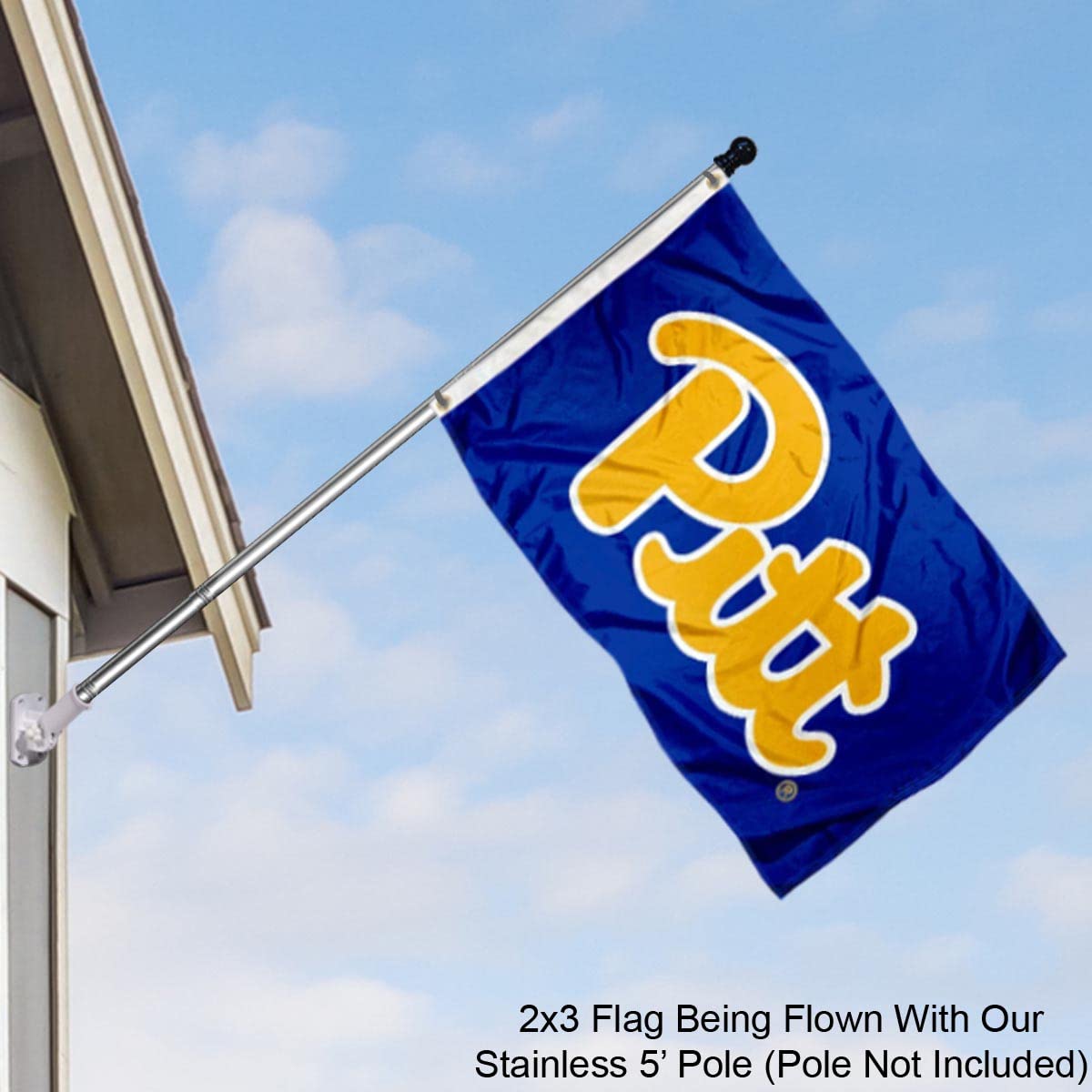 Pittsburgh Panthers 2x3 Foot Small Flag and USA 3x5 Flag Set - Sports Collectibles, Sports Memorabilia, Sports Fan Shop, Sports Gifts