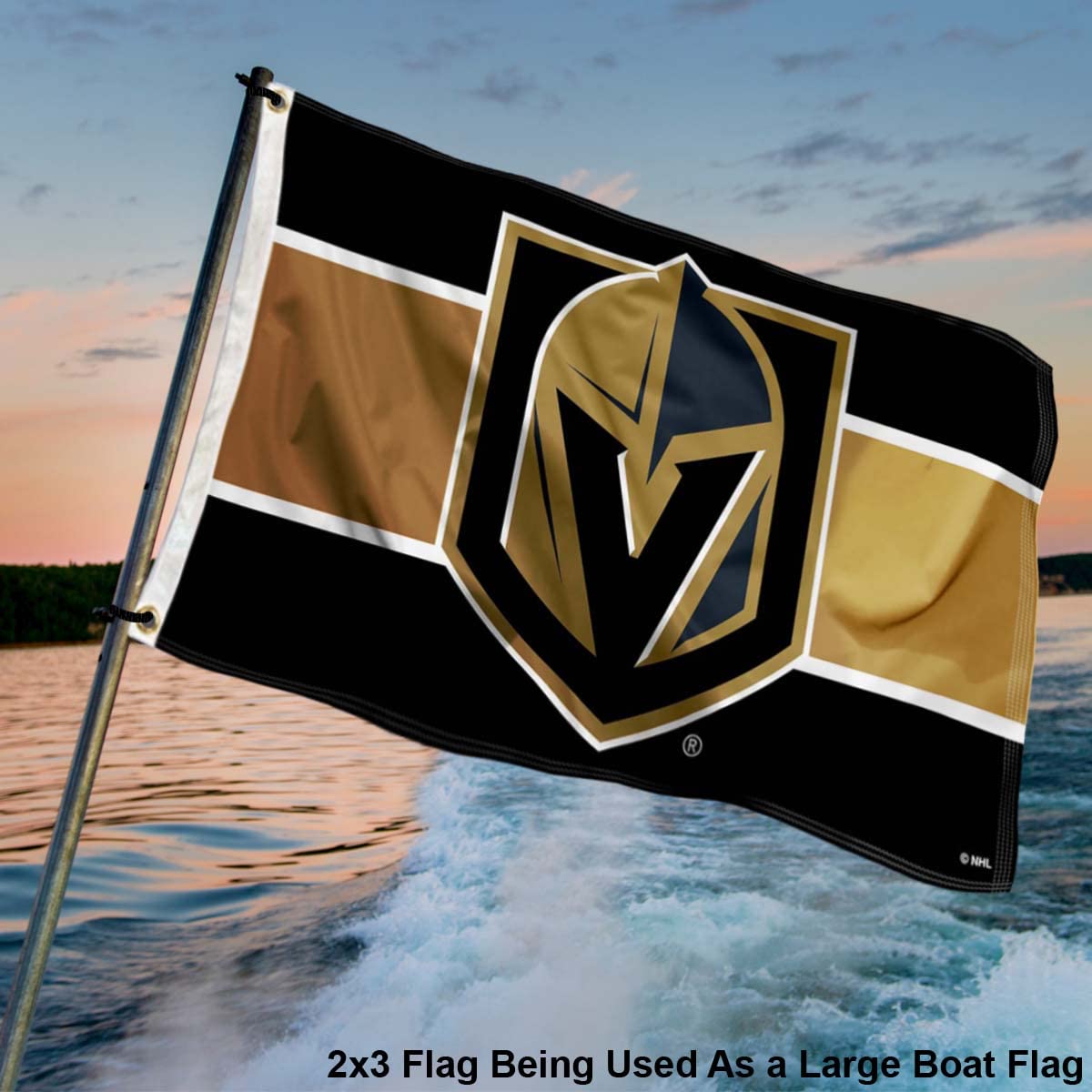 WinCraft Vegas Golden Knights Small 2x3 Foot Banner Flag - Sports Collectibles, Sports Memorabilia, Sports Fan Shop, Sports Gifts