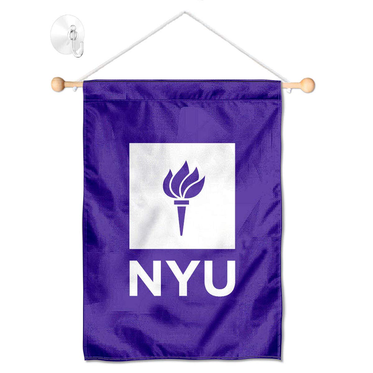 College Flags & Banners Co. New York Violets Window Wall Banner Hanging Flag with Suction Cup - Sports Collectibles, Sports Memorabilia, Sports Fan Shop, Sports Gifts