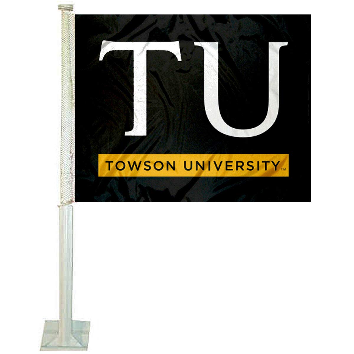 College Flags & Banners Co. Towson Tigers Car Flag - Sports Collectibles, Sports Memorabilia, Sports Fan Shop, Sports Gifts