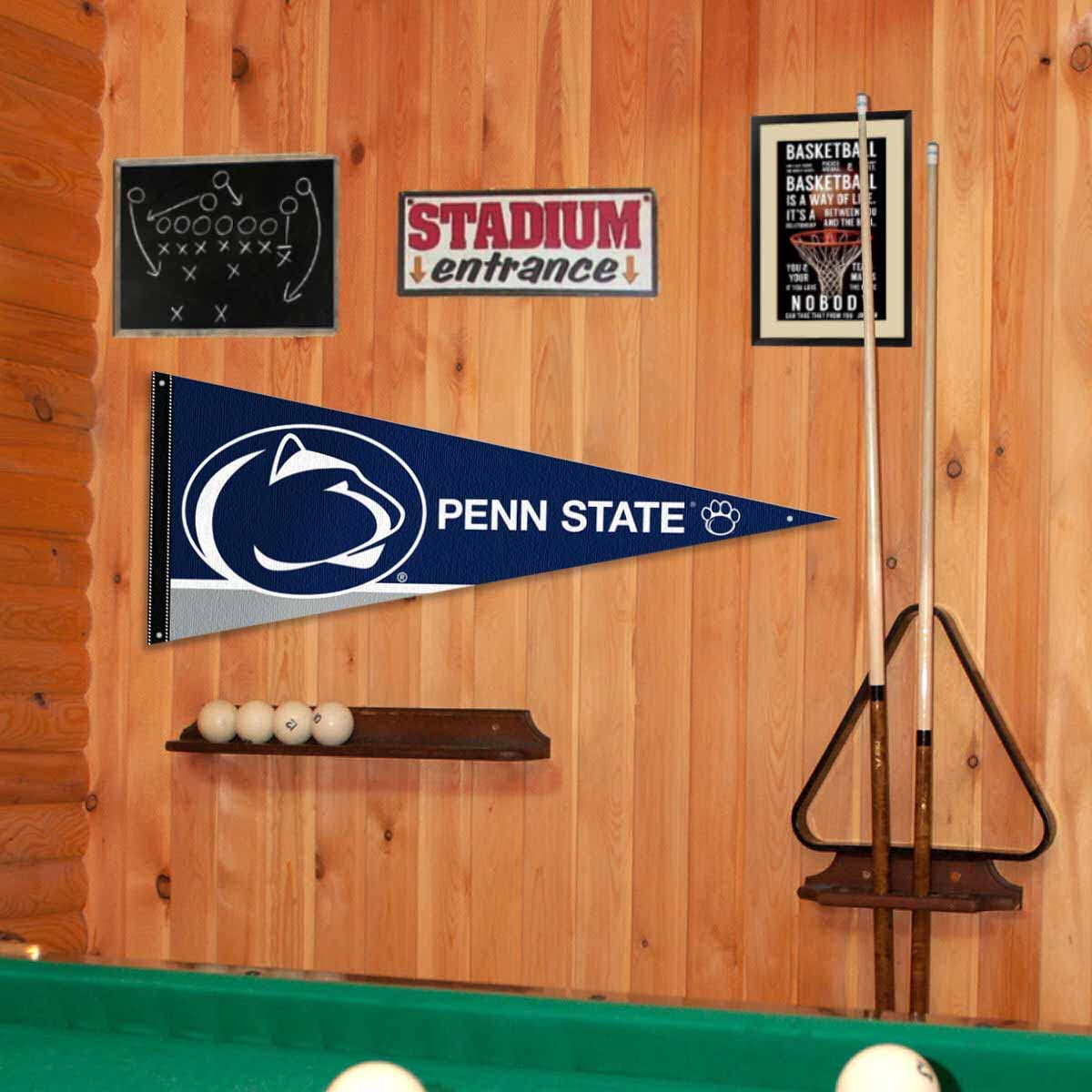 College Flags & Banners Co. Penn State Nittany Lions Pennant Flag and Wall Tack Mount Pads - Sports Collectibles, Sports Memorabilia, Sports Fan Shop, Sports Gifts