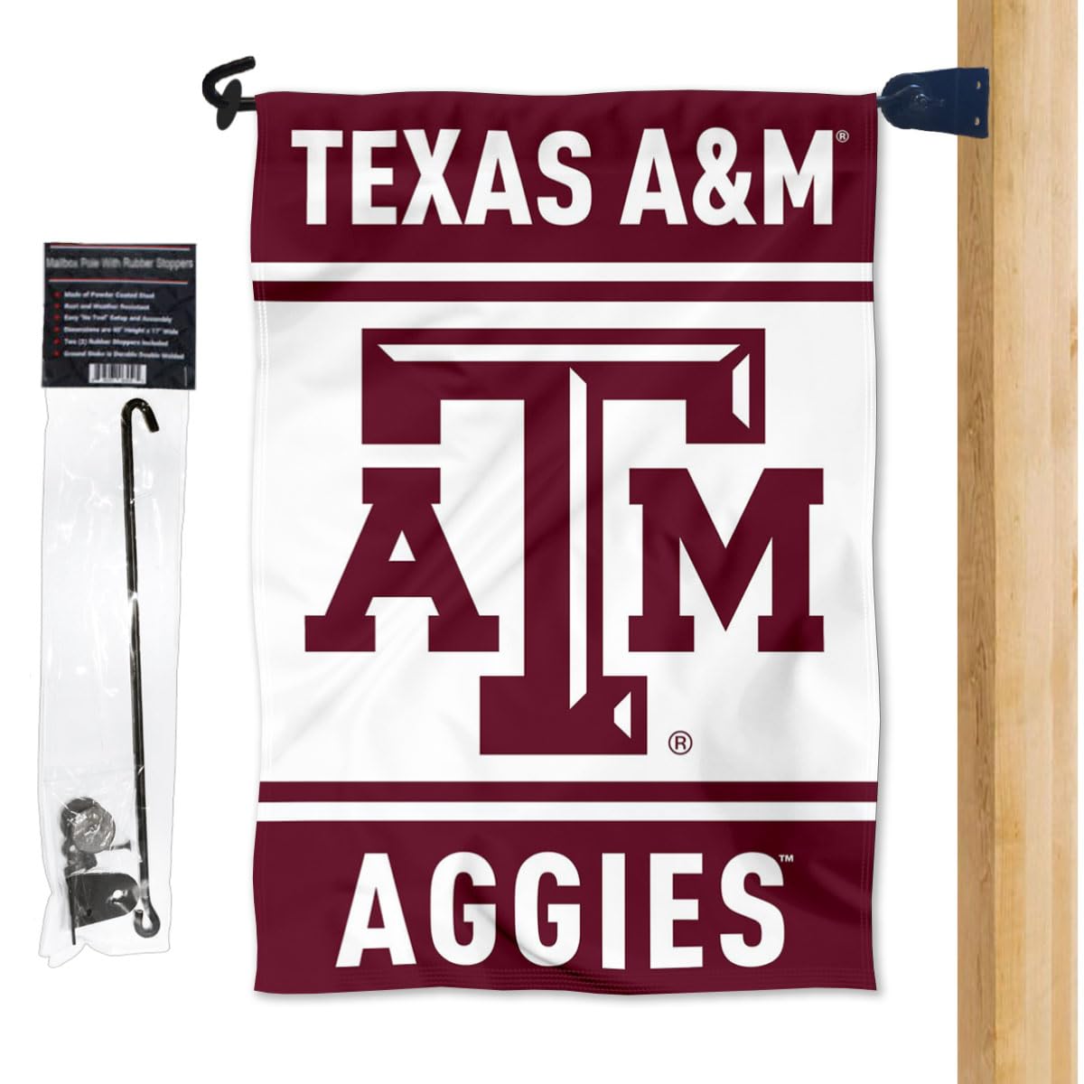 Texas A&M Garden Flag and Mailbox Post Pole Mount Holder Set - Sports Collectibles, Sports Memorabilia, Sports Fan Shop, Sports Gifts