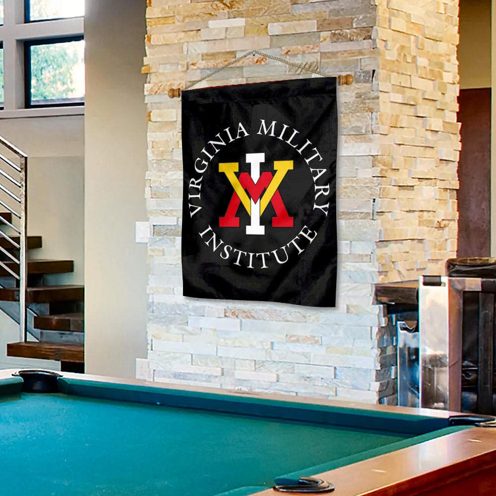 College Flags & Banners Co. Virginia Military VMI Banner Flag and Wood Banner Pole Set - Sports Collectibles, Sports Memorabilia, Sports Fan Shop, Sports Gifts
