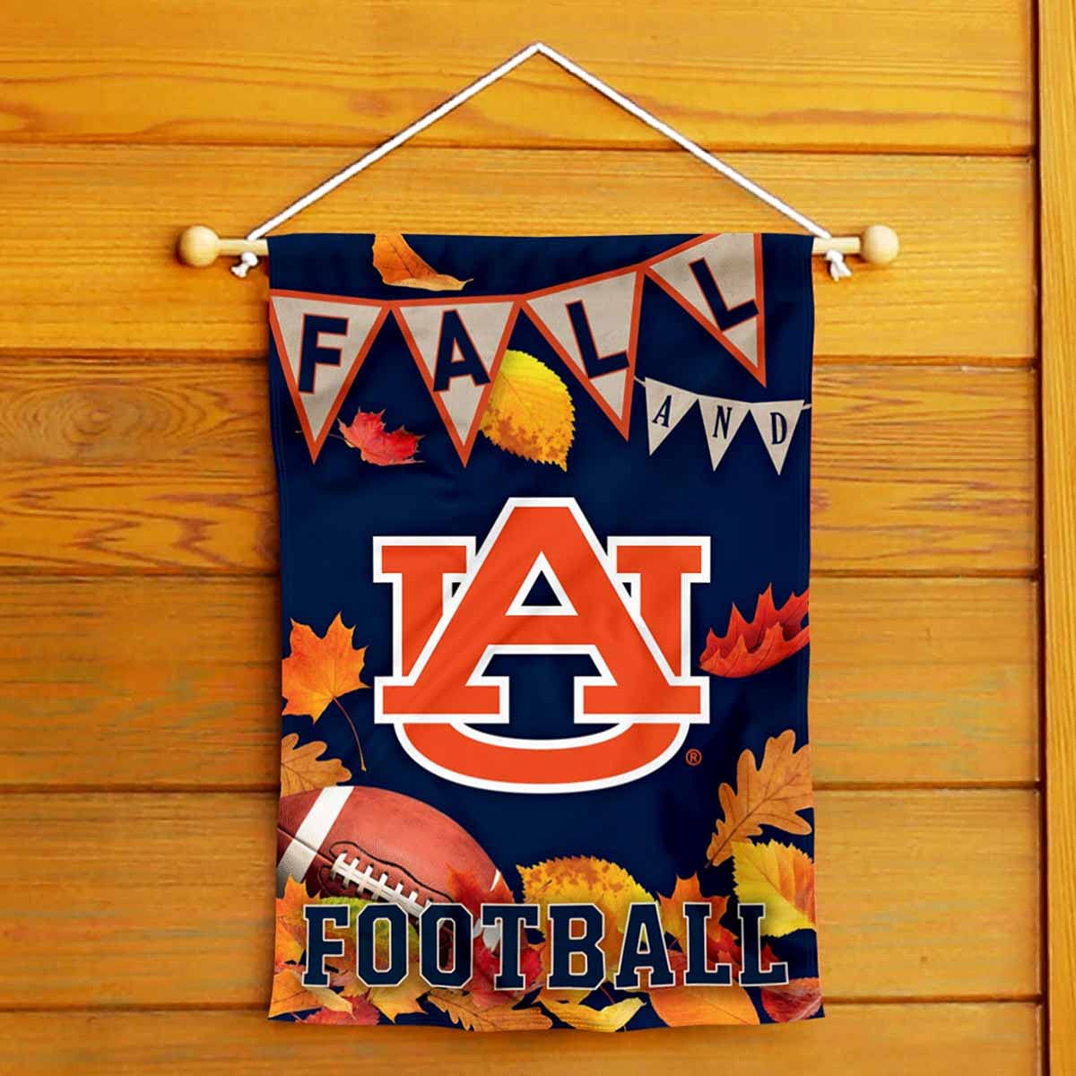 College Flags & Banners Co. Auburn Fall Leaves Football Season Garden Yard Flag - Sports Collectibles, Sports Memorabilia, Sports Fan Shop, Sports Gifts