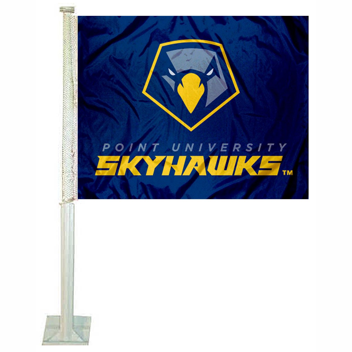 College Flags & Banners Co. Point University Skyhawks Car Flag - Sports Collectibles, Sports Memorabilia, Sports Fan Shop, Sports Gifts