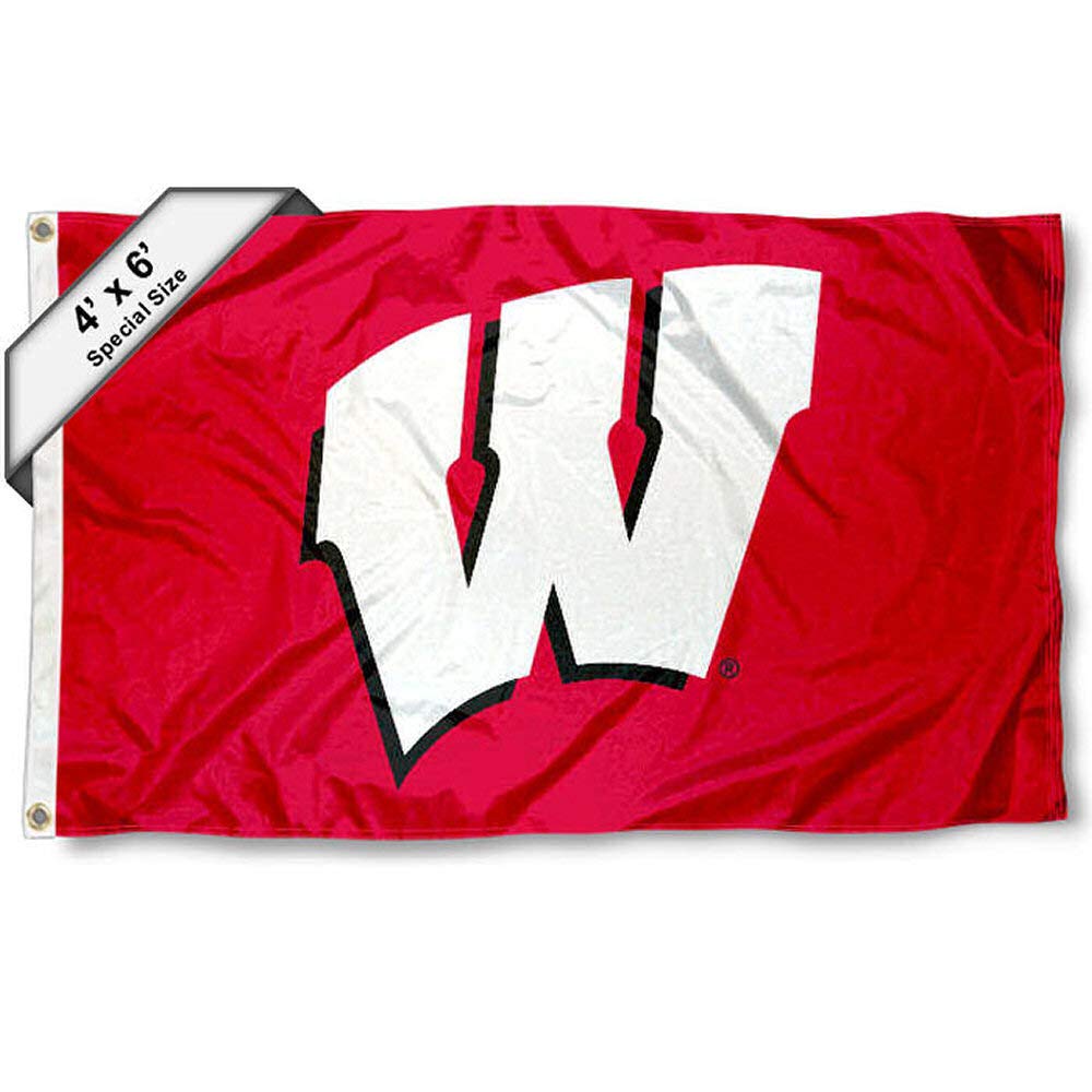 College Flags & Banners Co. UW Badgers 4 ft x 6 ft Flag - Sports Collectibles, Sports Memorabilia, Sports Fan Shop, Sports Gifts