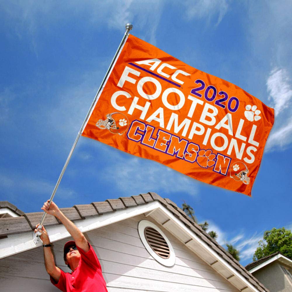College Flags & Banners Co. Clemson Tigers 2020 Acc Football Champions Flag - Sports Collectibles, Sports Memorabilia, Sports Fan Shop, Sports Gifts