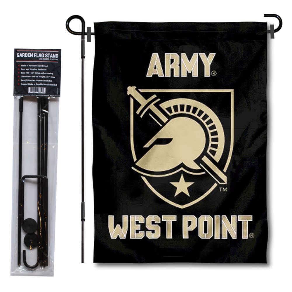 College Flags & Banners Co. Army West Point Garden Flag and USA Flag Stand Pole Holder Set - Sports Collectibles, Sports Memorabilia, Sports Fan Shop, Sports Gifts