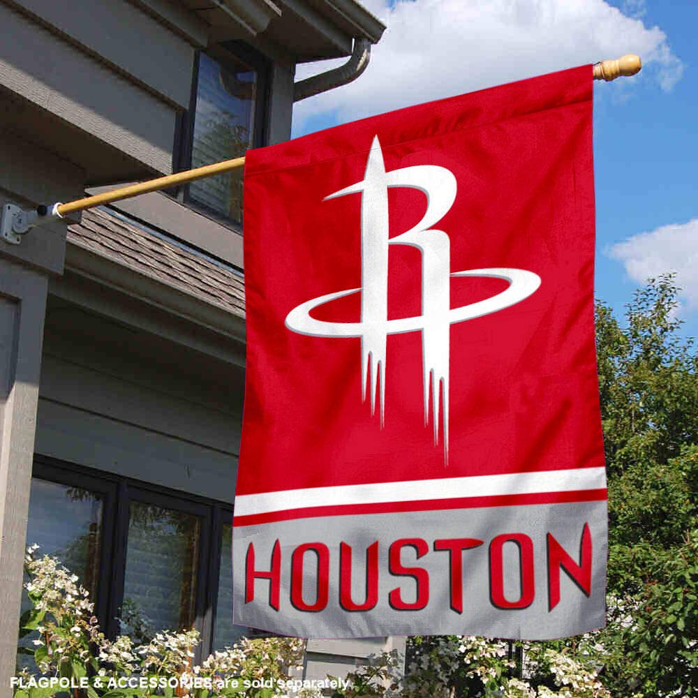 WinCraft Houston Rockets Two Ply and Double Sided House Flag - Sports Collectibles, Sports Memorabilia, Sports Fan Shop, Sports Gifts