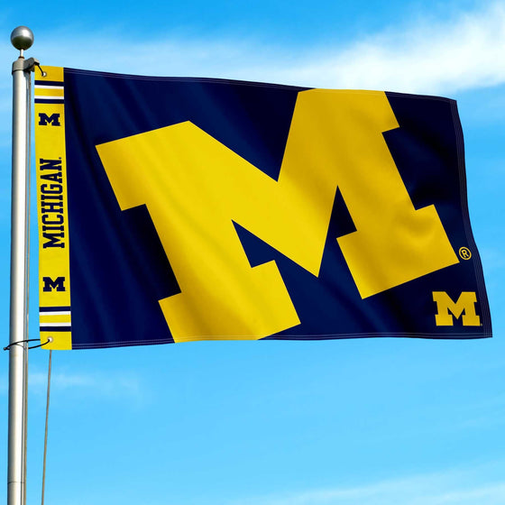 College Flags & Banners Co. Michigan Team University Wolverines Bold Logo Premium Flag - Sports Collectibles, Sports Memorabilia, Sports Fan Shop, Sports Gifts