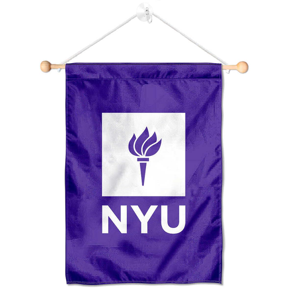 College Flags & Banners Co. New York Violets Window Wall Banner Hanging Flag with Suction Cup - Sports Collectibles, Sports Memorabilia, Sports Fan Shop, Sports Gifts